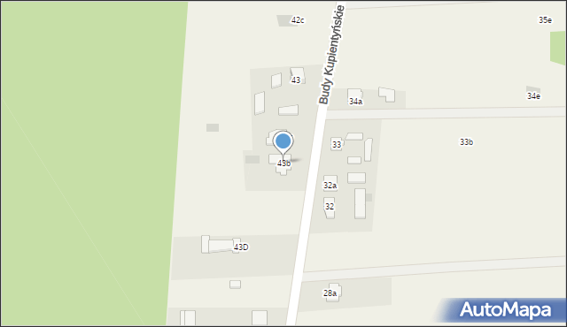 Budy Kupientyńskie, Budy Kupientyńskie, 43b, mapa Budy Kupientyńskie