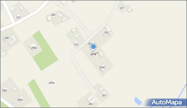 Budy Łańcuckie, Budy Łańcuckie, 294a, mapa Budy Łańcuckie