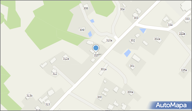 Budy Łańcuckie, Budy Łańcuckie, 310, mapa Budy Łańcuckie