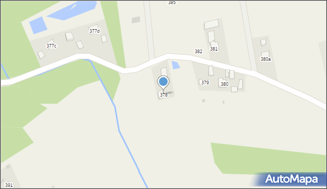 Budy Łańcuckie, Budy Łańcuckie, 378, mapa Budy Łańcuckie