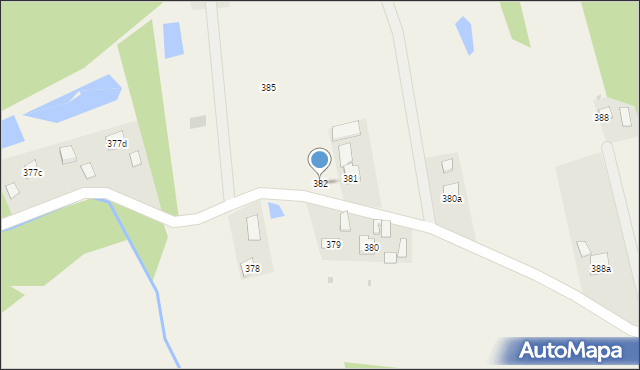Budy Łańcuckie, Budy Łańcuckie, 382, mapa Budy Łańcuckie