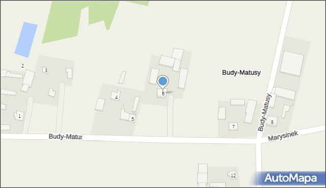 Budy-Matusy, Budy-Matusy, 6, mapa Budy-Matusy