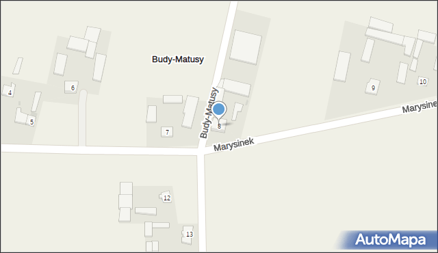 Budy-Matusy, Budy-Matusy, 8, mapa Budy-Matusy