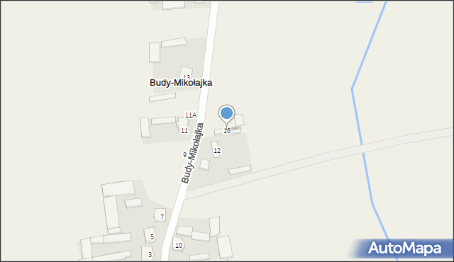 Budy-Mikołajka, Budy-Mikołajka, 16, mapa Budy-Mikołajka