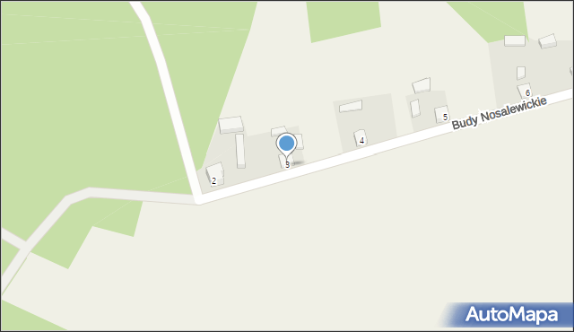 Budy Nosalewickie, Budy Nosalewickie, 3, mapa Budy Nosalewickie