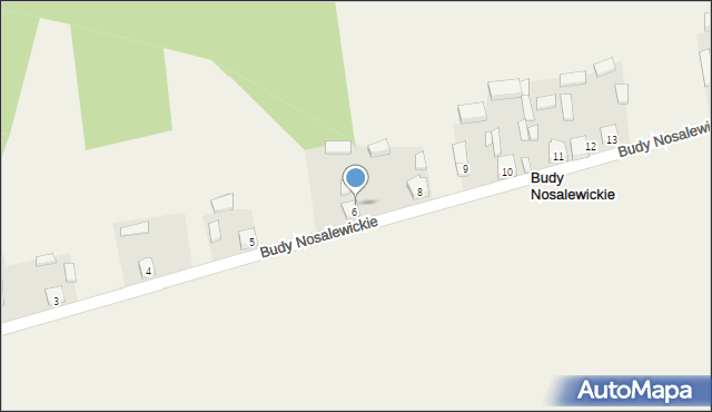 Budy Nosalewickie, Budy Nosalewickie, 7, mapa Budy Nosalewickie