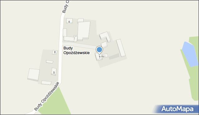 Budy Opożdżewskie, Budy Opożdżewskie, 7, mapa Budy Opożdżewskie