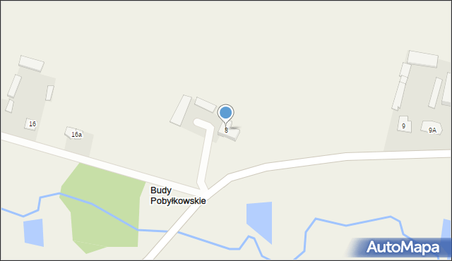 Budy Pobyłkowskie, Budy Pobyłkowskie, 8, mapa Budy Pobyłkowskie