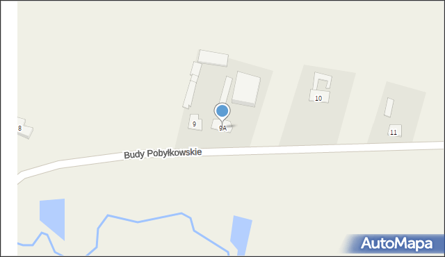 Budy Pobyłkowskie, Budy Pobyłkowskie, 9A, mapa Budy Pobyłkowskie