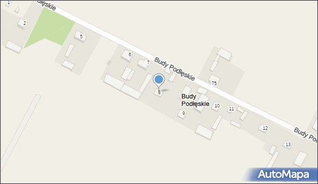 Budy Podłęskie, Budy Podłęskie, 8, mapa Budy Podłęskie