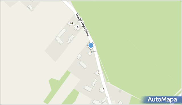 Budy Prywatne, Budy Prywatne, 4, mapa Budy Prywatne