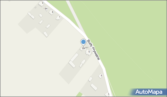 Budy Prywatne, Budy Prywatne, 6A, mapa Budy Prywatne