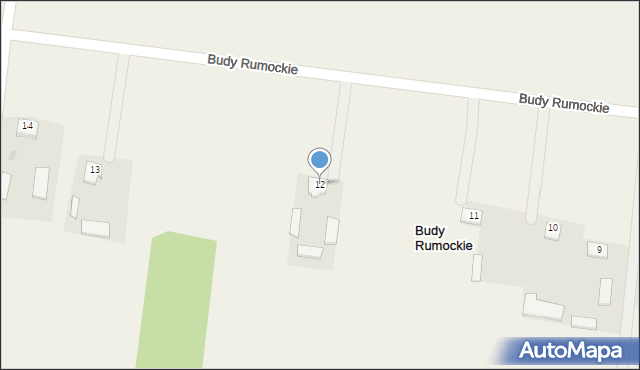 Budy Rumockie, Budy Rumockie, 12, mapa Budy Rumockie