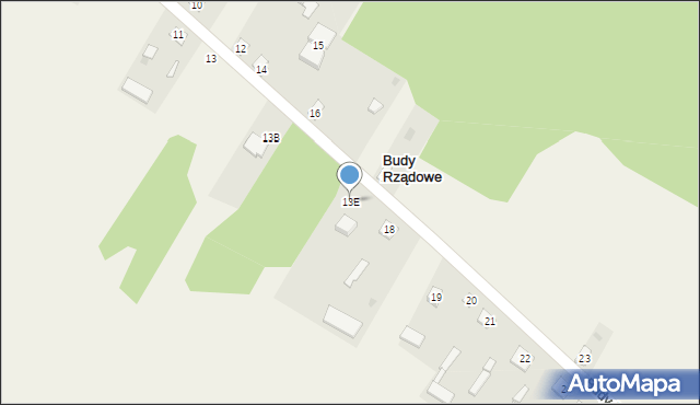 Budy Rządowe, Budy Rządowe, 13E, mapa Budy Rządowe