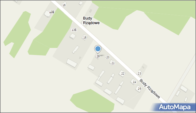 Budy Rządowe, Budy Rządowe, 19, mapa Budy Rządowe