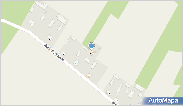 Budy Rządowe, Budy Rządowe, 4A, mapa Budy Rządowe