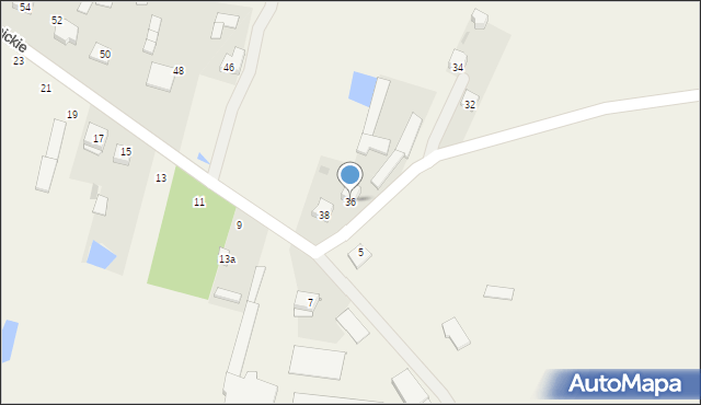 Budy Siennickie, Budy Siennickie, 36, mapa Budy Siennickie