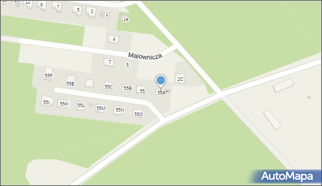 Budy Siennickie, Budy Siennickie, 55A, mapa Budy Siennickie