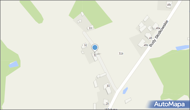 Budy Słodkowskie, Budy Słodkowskie, 31, mapa Budy Słodkowskie