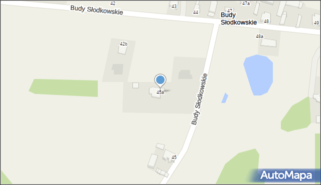 Budy Słodkowskie, Budy Słodkowskie, 45a, mapa Budy Słodkowskie