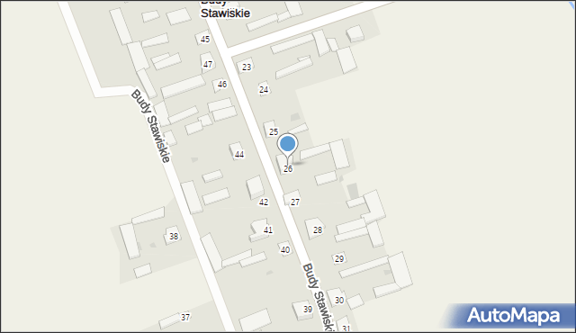 Budy Stawiskie, Budy Stawiskie, 26, mapa Budy Stawiskie