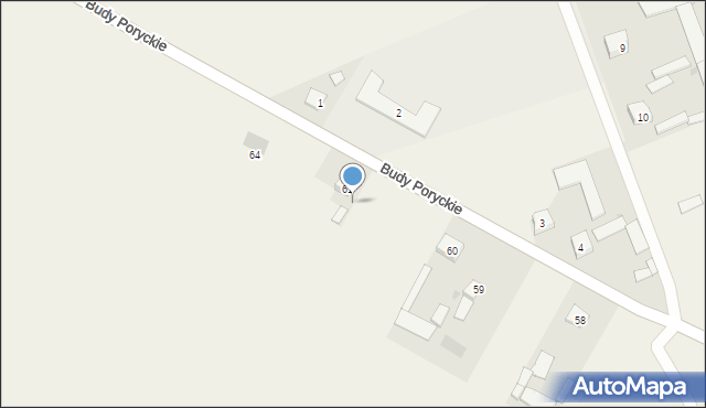 Budy Stawiskie, Budy Stawiskie, 62, mapa Budy Stawiskie