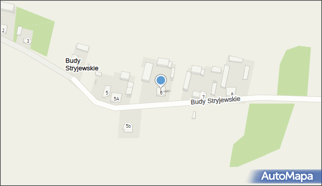 Budy Stryjewskie, Budy Stryjewskie, 6, mapa Budy Stryjewskie