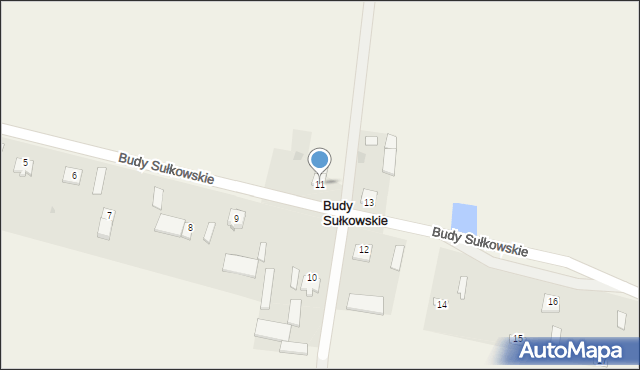 Budy Sułkowskie, Budy Sułkowskie, 11, mapa Budy Sułkowskie