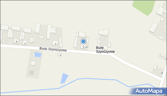 Budy Szynczyckie, Budy Szynczyckie, 2, mapa Budy Szynczyckie