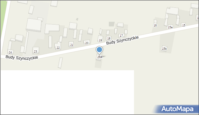 Budy Szynczyckie, Budy Szynczyckie, 20A, mapa Budy Szynczyckie