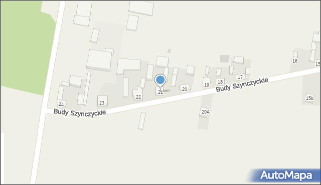 Budy Szynczyckie, Budy Szynczyckie, 21, mapa Budy Szynczyckie