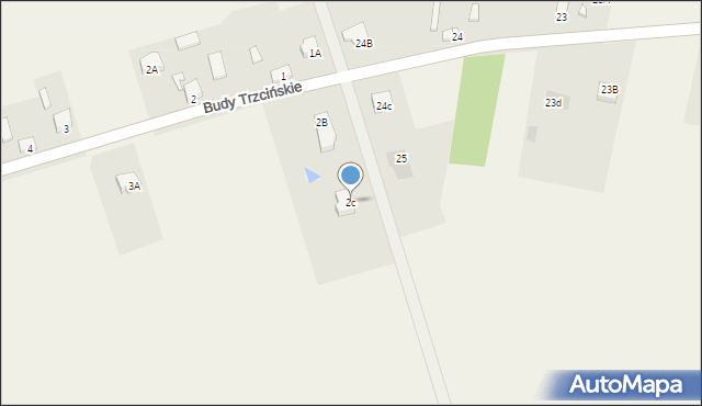 Budy Trzcińskie, Budy Trzcińskie, 2c, mapa Budy Trzcińskie