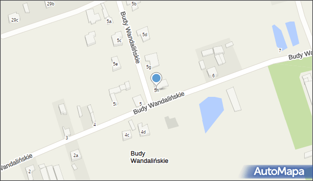 Budy Wandalińskie, Budy Wandalińskie, 5h, mapa Budy Wandalińskie