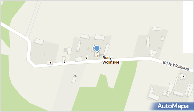Budy Wolińskie, Budy Wolińskie, 3, mapa Budy Wolińskie