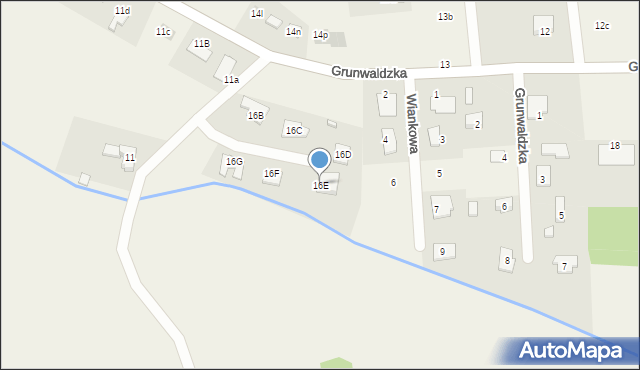 Budy Wolskie, Budy Wolskie, 16E, mapa Budy Wolskie