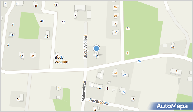 Budy Wolskie, Budy Wolskie, 3a, mapa Budy Wolskie