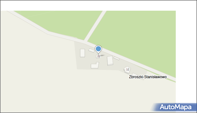 Budy-Zbroszki, Budy-Zbroszki, 11, mapa Budy-Zbroszki