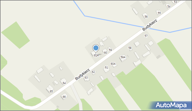 Budykierz, Budykierz, 61A, mapa Budykierz
