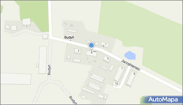 Budyń, Budyń, 4, mapa Budyń