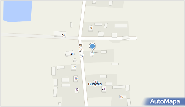Budynin, Budynin, 11, mapa Budynin