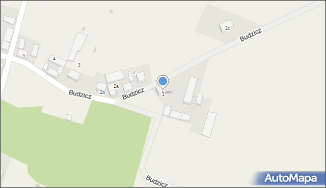 Budzicz, Budzicz, 1, mapa Budzicz