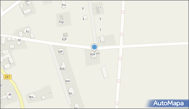 Budziechów, Budziechów, 60B, mapa Budziechów