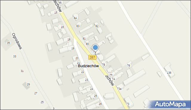 Budziechów, Budziechów, 79a, mapa Budziechów