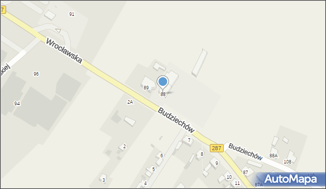 Budziechów, Budziechów, 88, mapa Budziechów