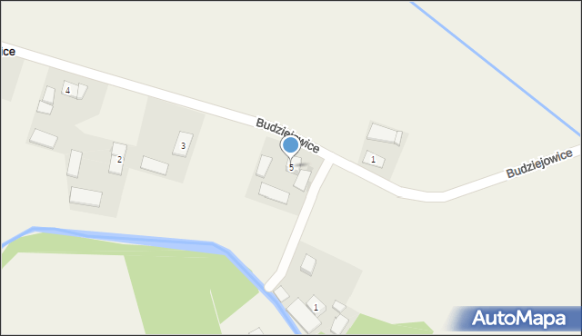 Budziejowice, Budziejowice, 5, mapa Budziejowice
