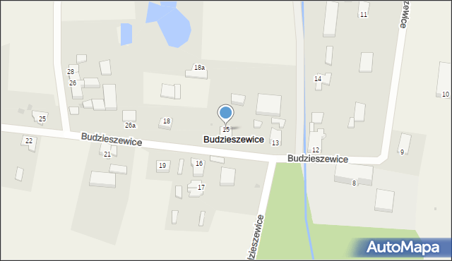 Budzieszewice, Budzieszewice, 15, mapa Budzieszewice