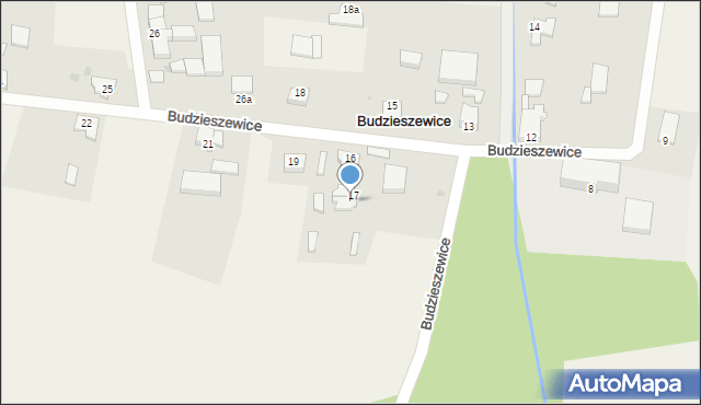 Budzieszewice, Budzieszewice, 17a, mapa Budzieszewice