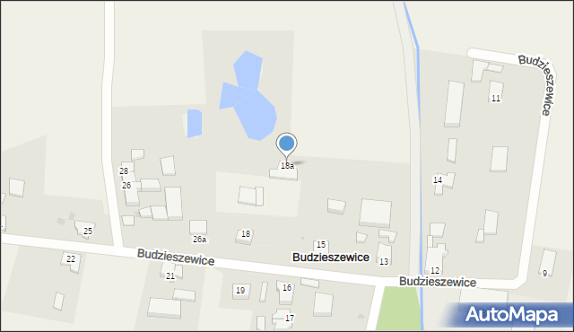 Budzieszewice, Budzieszewice, 18a, mapa Budzieszewice