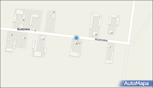 Budziska, Budziska, 29, mapa Budziska