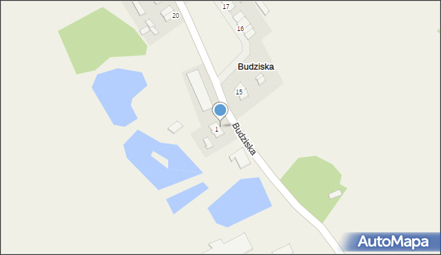 Budziska, Budziska, 13, mapa Budziska